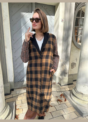 Коричневое демисезонное Пальто женское Hello