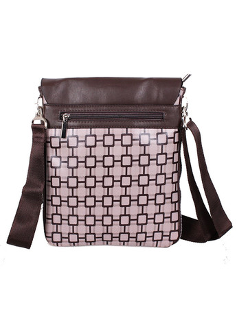 Мужская сумка из кожзама 303761 коричневая No Brand (370848190)