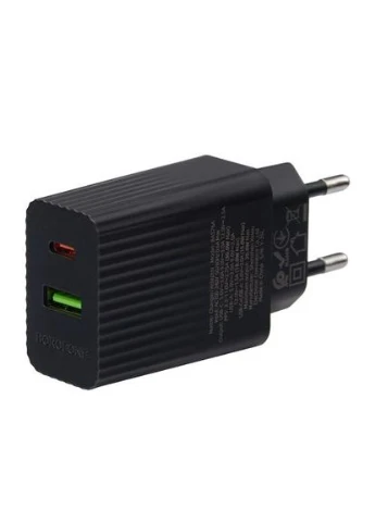 Мережевий зарядний пристрій BAS76A PD30W+QC3.0 Black Borofone (393559667)