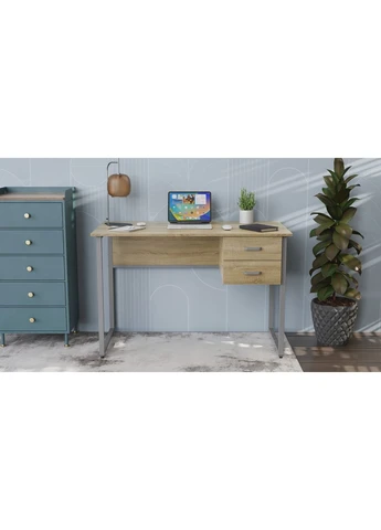 Письмовий стіл Дакота 75x140x60 сірий ДСП 16мм (FRD-102321) Ferrum-decor (391923441)