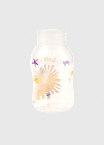 Бутылка круглая LI146 с силиконовой соской Lindo (286420626)