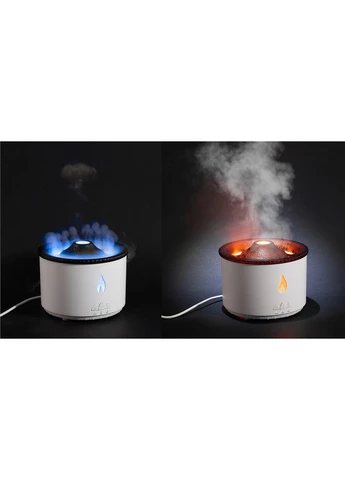 Ароматичний дифузор Volcano Fire Flame, аромотерапія, зволожувач повітря, 2 кольори пульт Jellyfish Mist Flame Volcano Home Karna (393961813)