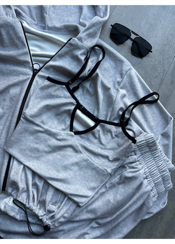 Женский велюровый костюм с топом Україна (360548613)