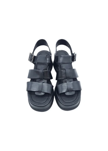 Черные женские босоножки черные кожаные fs-18-28 23,5 см (р) Foot Step