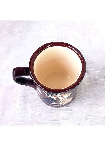 Чашка керамическая ручной работы "Коты и ромашки" (300 мл) No Brand (369953998)