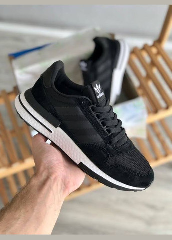Чорні Осінні кросівки чоловічі adidas zx 500 black | адідас zx 500 чорний No Brand