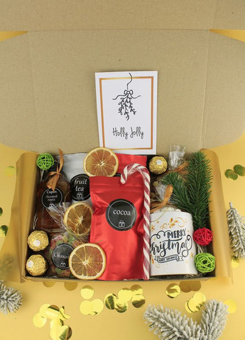 Новогодний подарок "Happy Holidays красный" на Новый год, Рождество, Святого Николая, праздник (3-2571) Кукумбер (302976114)