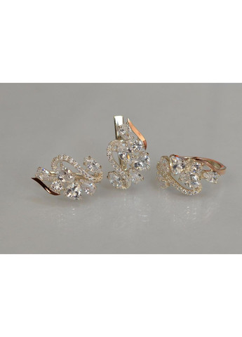 Срібний набір з золотими пластинами Silver Style (367112232)