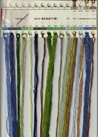 Набор для вышивания по нанесённой на канву схеме "Blue Hyacinth".AIDA 14CT printed, 27*47 см Joy Sunday (313614577)