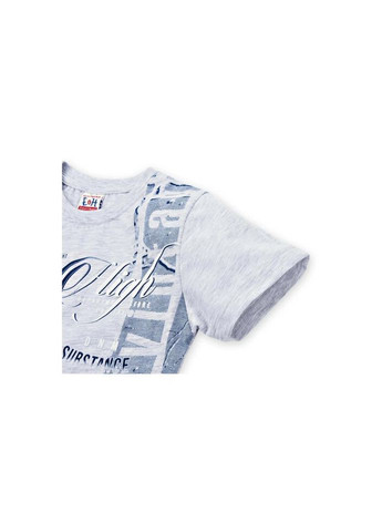 Серая демисезонная футболка детская "jeans high" (8757-128b-gray) Breeze