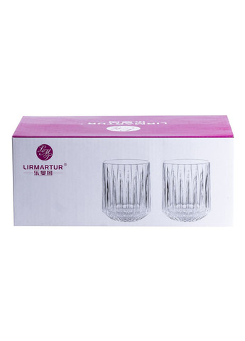 Набір склянок скляних 6 штук по 315 мл прозорий із золотим обідком HP553 Jooki (358705959)