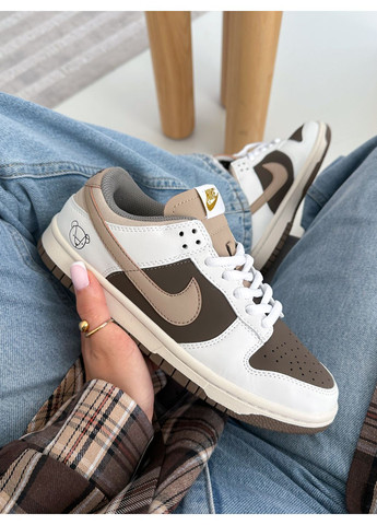 Кроссовки женские и мужские Nike SB Dunk Low Teddy Bear beige brown | Найк СБ Данк низкие бежевые коричневые No Brand бежевые демисезоны (348419326)