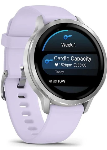 Смарт-часы Venu 4 (41mm), Gray w/ Silver + Periwinkle, GPS смарт-годинник (010-03013-01) Garmin (391472883)
