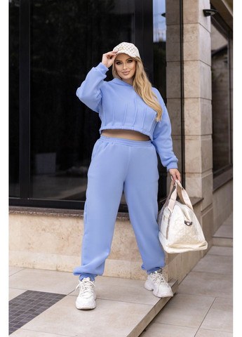 Спортивный костюм на флисе с коротким худи Fashion (360769233)