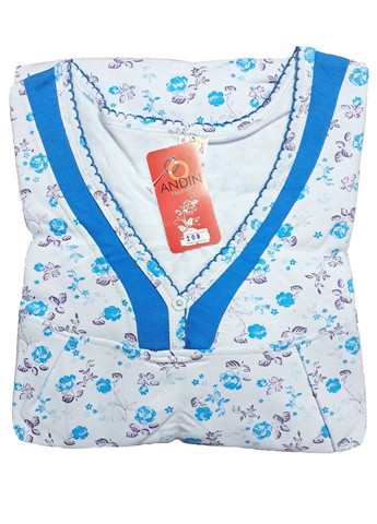 Жіноча нічна сорочка тепла на флісі бавовна (208) ANDIN (369000855)