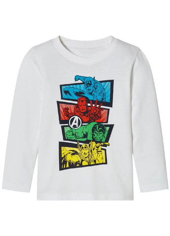 Чорно-біла всесезон бавовняна піжама (лонгслів, штани) лонгслів + брюки Marvel