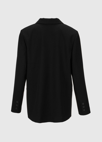 Черный женский пиджак No Brand однотонный - демисезонный