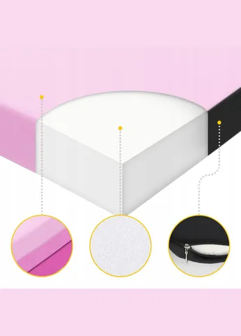Мат гімнастичний складний 180 x 60 x 5 см Pink/Light Pink (P-5907739319678) 4FIZJO (301733418)