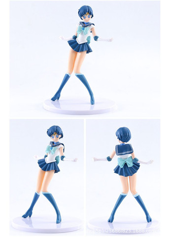 Набор 5 шт аниме фигурок Сейлор Мун 17 см: Усаги Цукино, Рэй Хино, Минако Айно, Мичевиро Кайо, Харука Тено Sailor Moon No Brand (362495215)