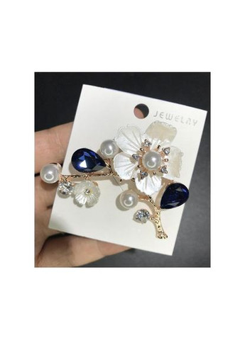 Брошь "Цветок сливы", синий No Brand (325879724)