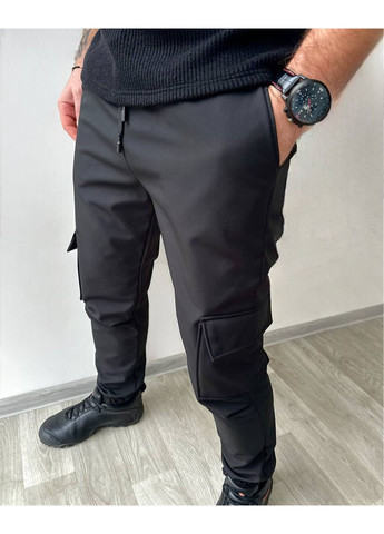 Черные спортивные, повседневный, нарядные, кэжуал демисезонные зауженные брюки No Brand