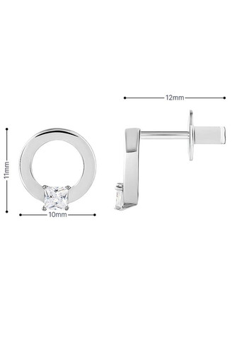 Серебряные серьги-гвоздики (40037) IRIJ (331016758)