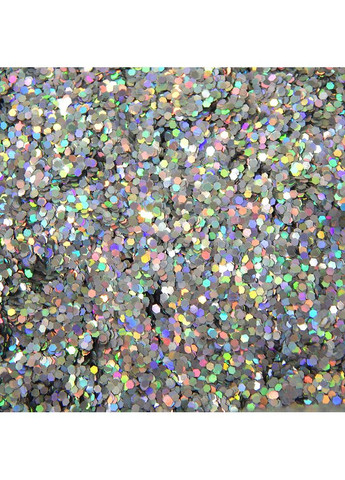 Блесточки – глитер, фракция 2 мм, серебро голограмма АВ (10 гр) No Brand (367088704)