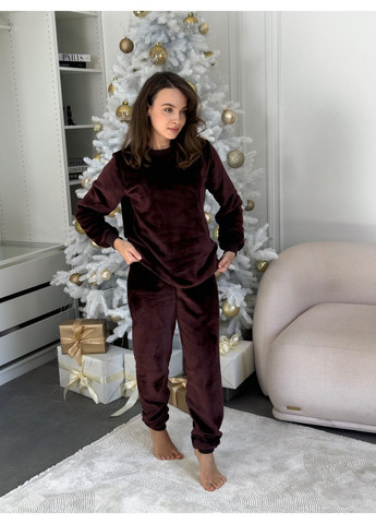 Коричнева зимня піжами парні жіноча та чоловіча тепла теплик Cosy