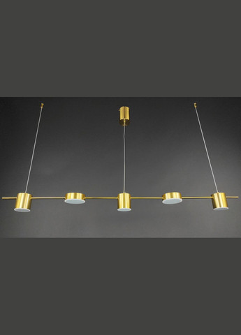 Люстра світлодіодна підвісна LED світильник для квартири на стелю лед 27715 Латунь 25-130х10х120 см. Sunnysky (364495416)