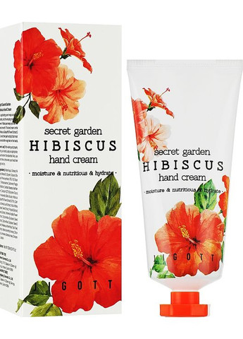 Антивозрастной крем для рук с гибискусом Secret Garden Hibiscus Hand Cream 100ml (1101117-33299690) Jigott (368614105)