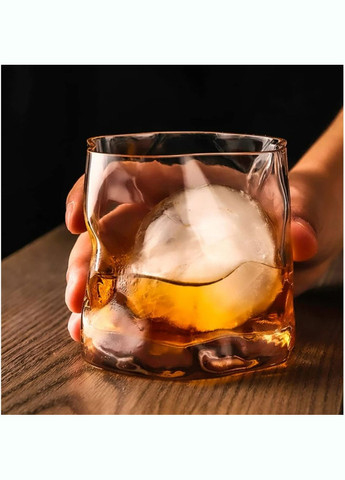 Оригінальна склянка для віскі Old Fashion Wave 250 мл, янтарна More (299914614)