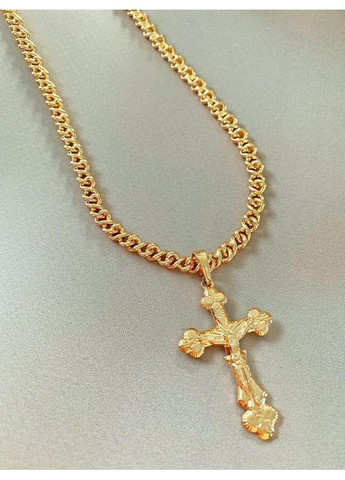 Позолоченная Цепочка 50см + Крестик. Позолота No Brand (360543642)