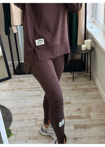 Жіночий костюм оверсайз з лосинами та світшотом на флісі MonCher (360953311)