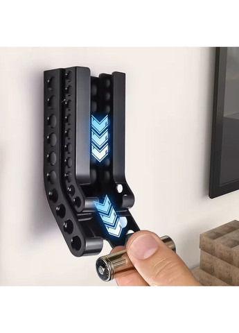 Тримач для батарей AA AAA настінний чорний органайзер для дому офісу компактний органайзер ProDobro (365441451)