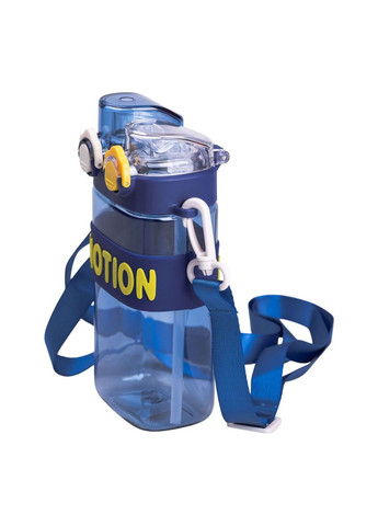 Бутылка для воды с трубочкой 550 мл спортивная пластиковая бутылка для тренировок Синяя HP-14-49BL Yiwu (346263617)