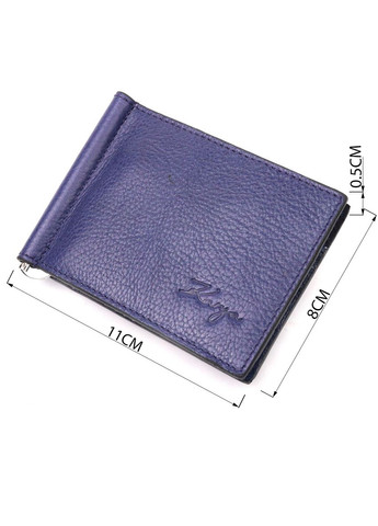 Чоловічий шкіряний затискач для грошей з магнітом та оздобленнями для карт синій (sku_21057) No Brand (327820113)