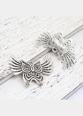 Подвеска Кулон сова Античное серебро 62 мм x 49 мм Finding (330027523)