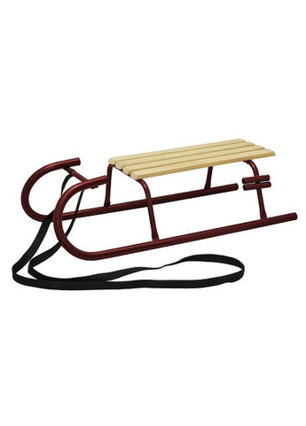 Санки зимние бордовые "Снежок" металлические с съемной спинкой для детей и взрослых для катания на снегу ProDobro (367264663)
