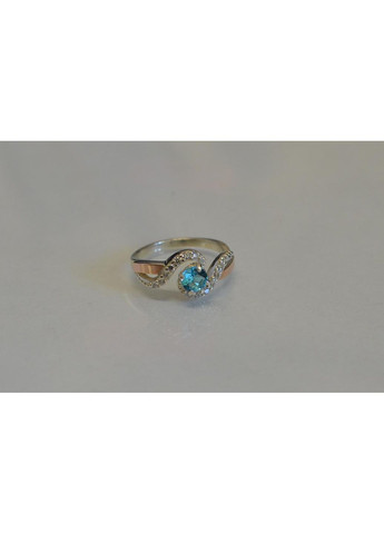 Срібна каблучка з золотими напайками Silver Style (367268279)