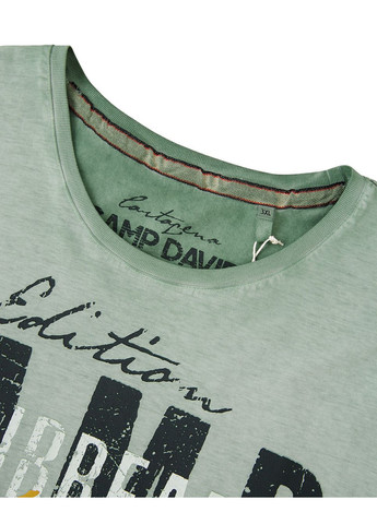 Оливковая футболка-футболка мужская для мужчин Camp David