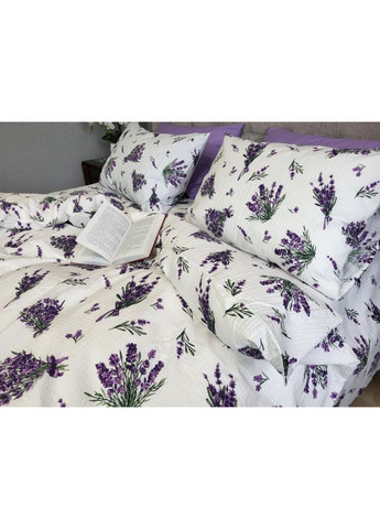 Постельное белье с резинкой Лавандовое дыхание, ранфорс гофра (жатка) Полуторный размер, наволочки 70/70 No Brand (364212846)