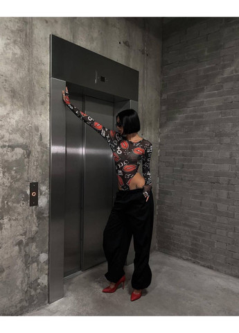 Жіночий боді з сітки з принтом Україна (354824091)