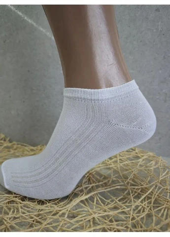 Білі шкарпетки жіночі короткі бамбук white 36-40р. Дукат смужки (388967926)