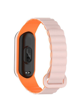 Ремешок Dual color Magnetic для Xiaomi Mi Band 7/6/5/4/3 Светло розовый Epik (372163347)