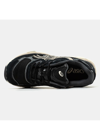 Кроссовки женские и мужские Asics Gel-NYC Black Beige | Асикс Гель-НЮК черные No Brand чёрные демисезоны (366196460)