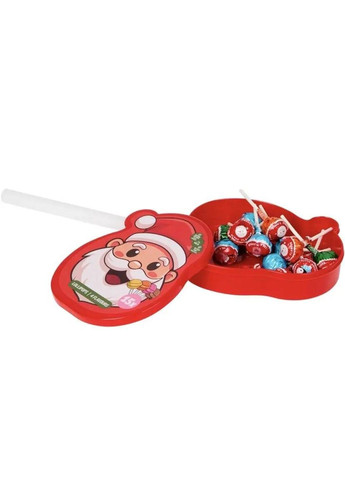 Льодяник новорічний Санта Chupa Chups Lollipop 4 flavours 15 в 1 No Brand (368395251)