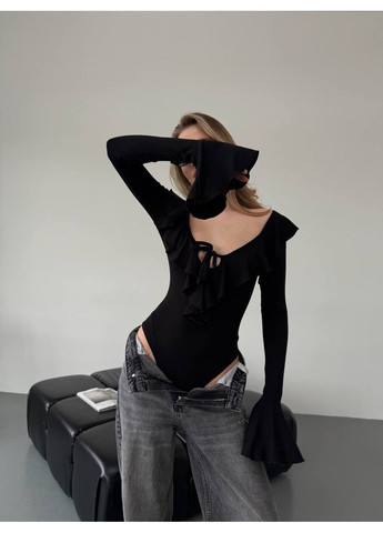 Боді з воланами та розкльошеними рукавами Україна (350936714)