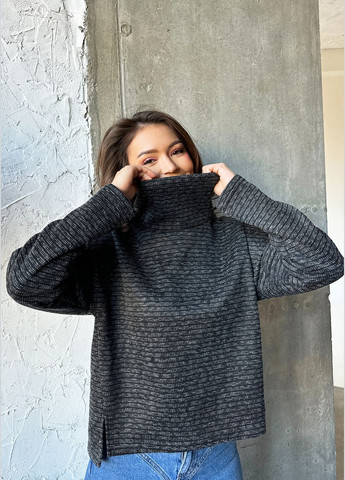 Женский свитер с воротником хомут и удлиненной спинкой INNOE Кофта (316324379)