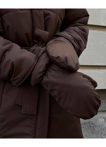 Коричнева куртка з рукавицями Garna