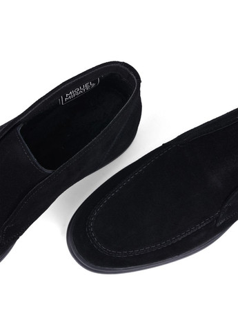 Черные осенние мужские ботинки dh9370-103-187 черный замша Miguel Miratez